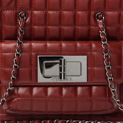 Chanel Lambskin Quilted Chocolate Bar Mademoiselle Shoulder Bag Red 10 of 10