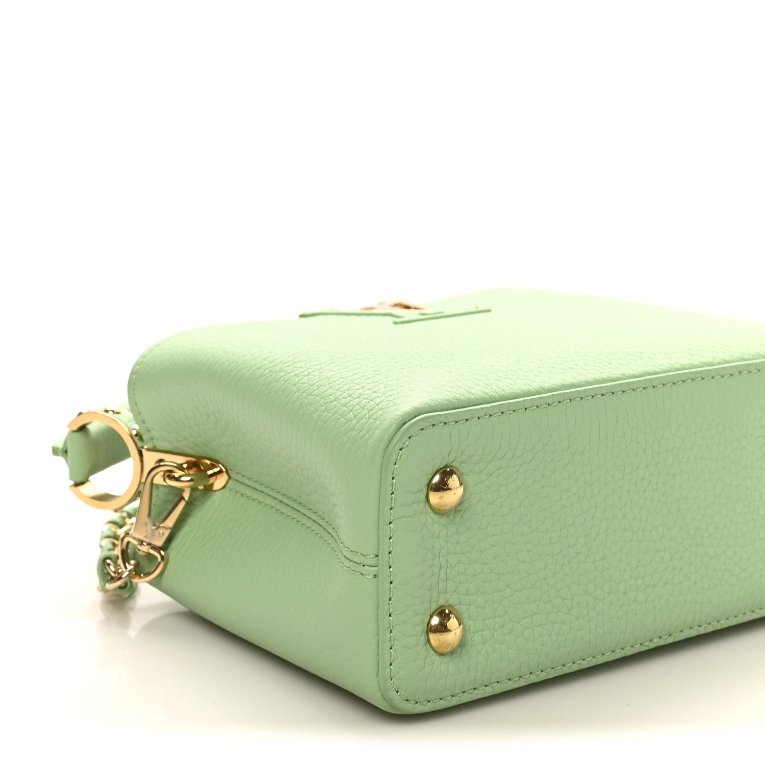Louis Vuitton Taurillon Mini Capucines Vert Pomme 8 of 9