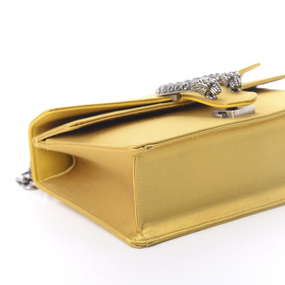 Gucci Satin Silk Crystal Small Dionysus Shoulder Bag Gold Black Diamond 8 of 9