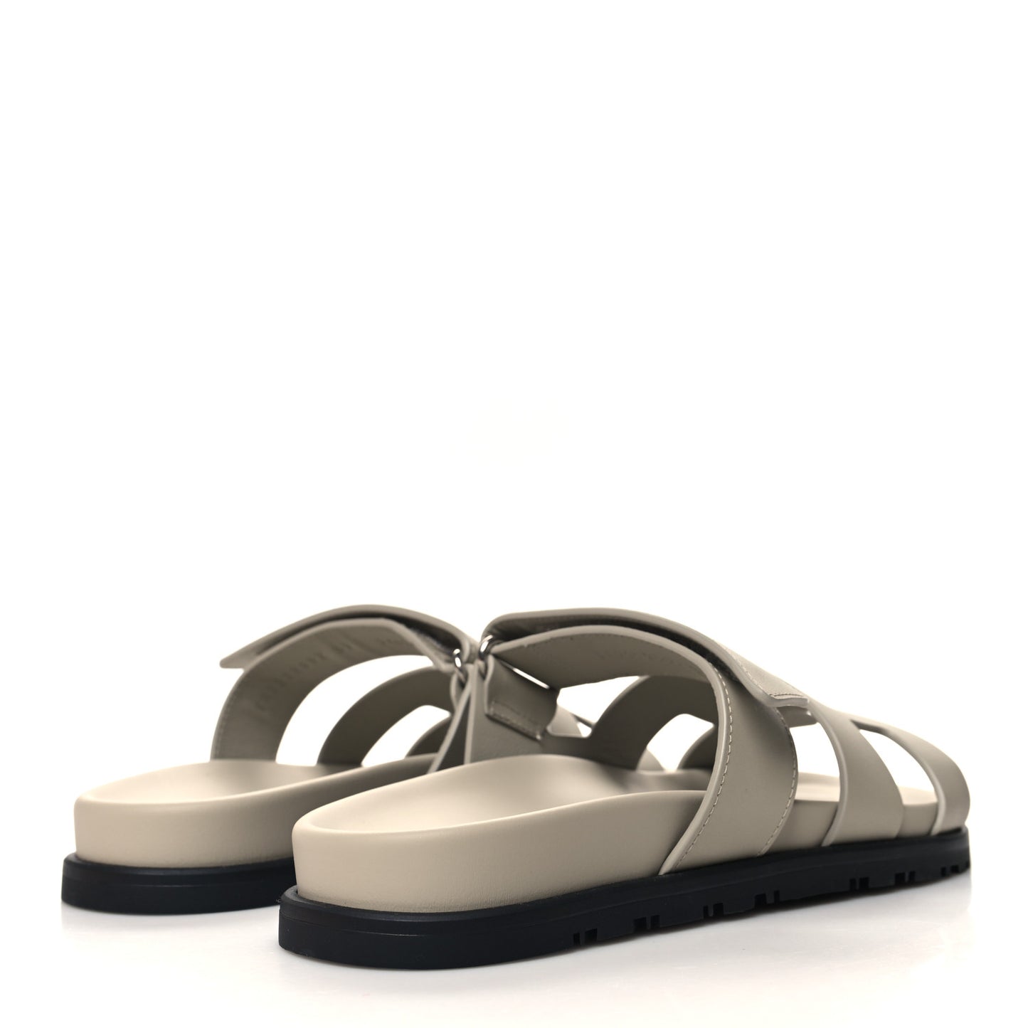 Calfskin Womens Chypre Sandals 37 Beige Mastic