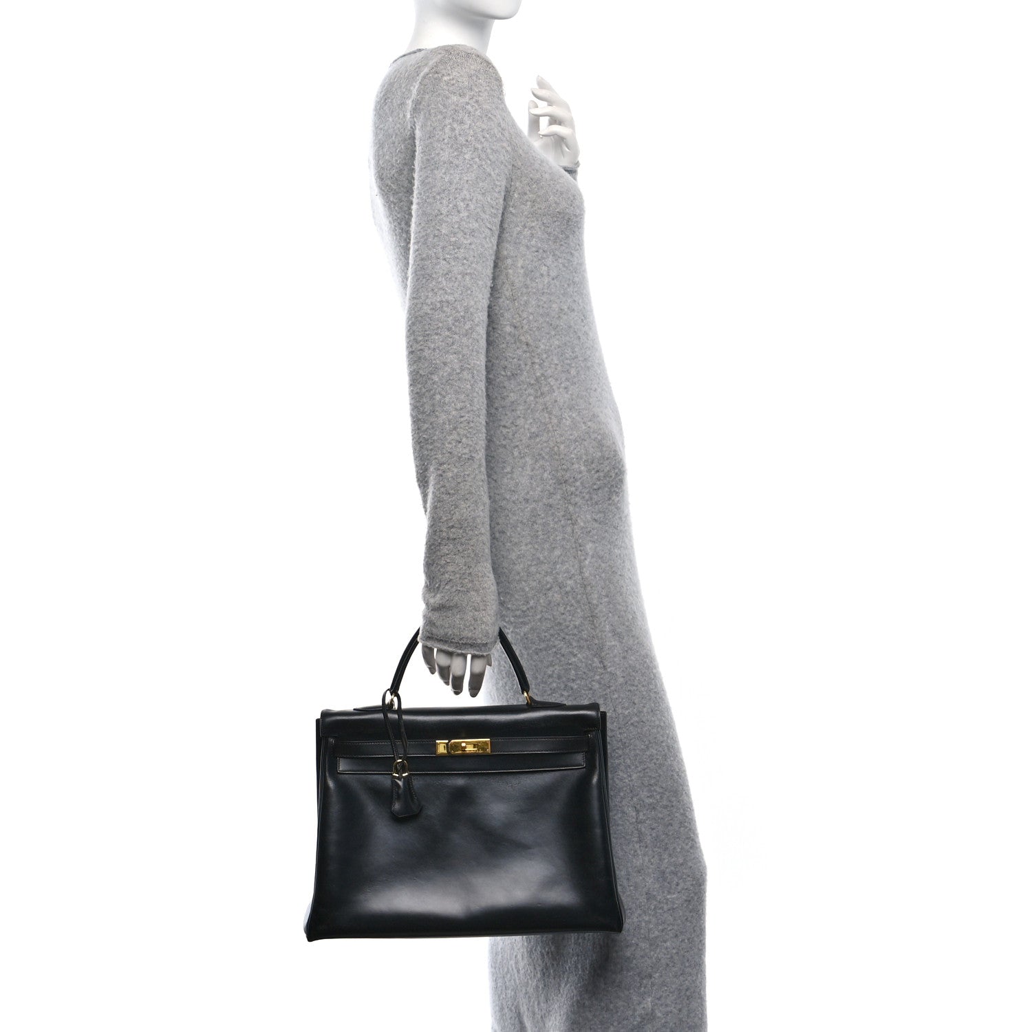 Hermes Box Kelly Retourne 35 Black 2 of 12