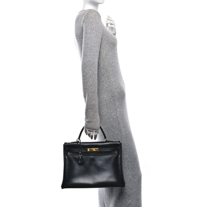 Hermes Box Kelly Retourne 35 Black 2 of 12