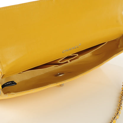 Chanel Nylon Quilted East West Travel Chocolate Bar Flap Yellow 5 of 9