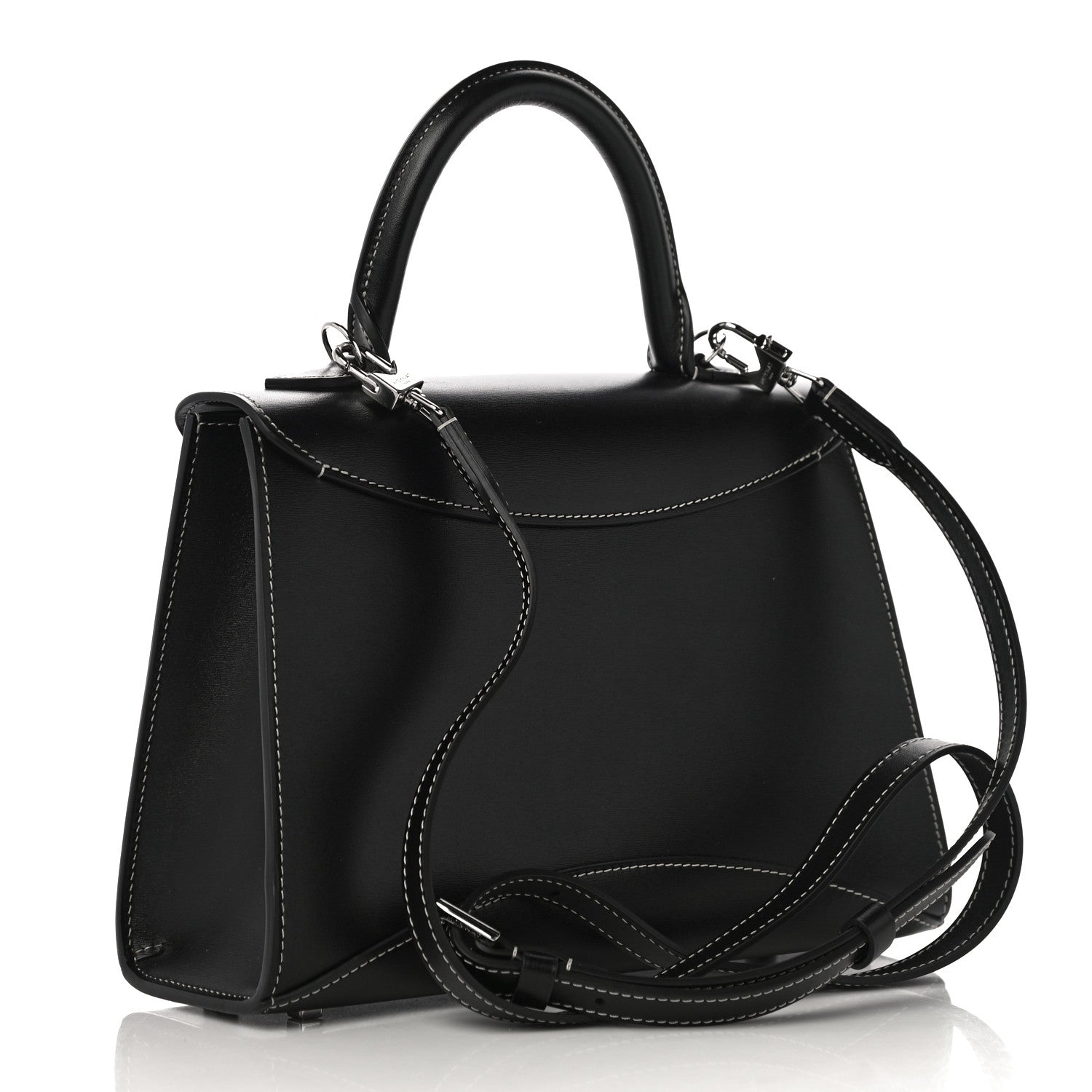 Moynat Box Calfskin Gabrielle PM Black 3 of 9