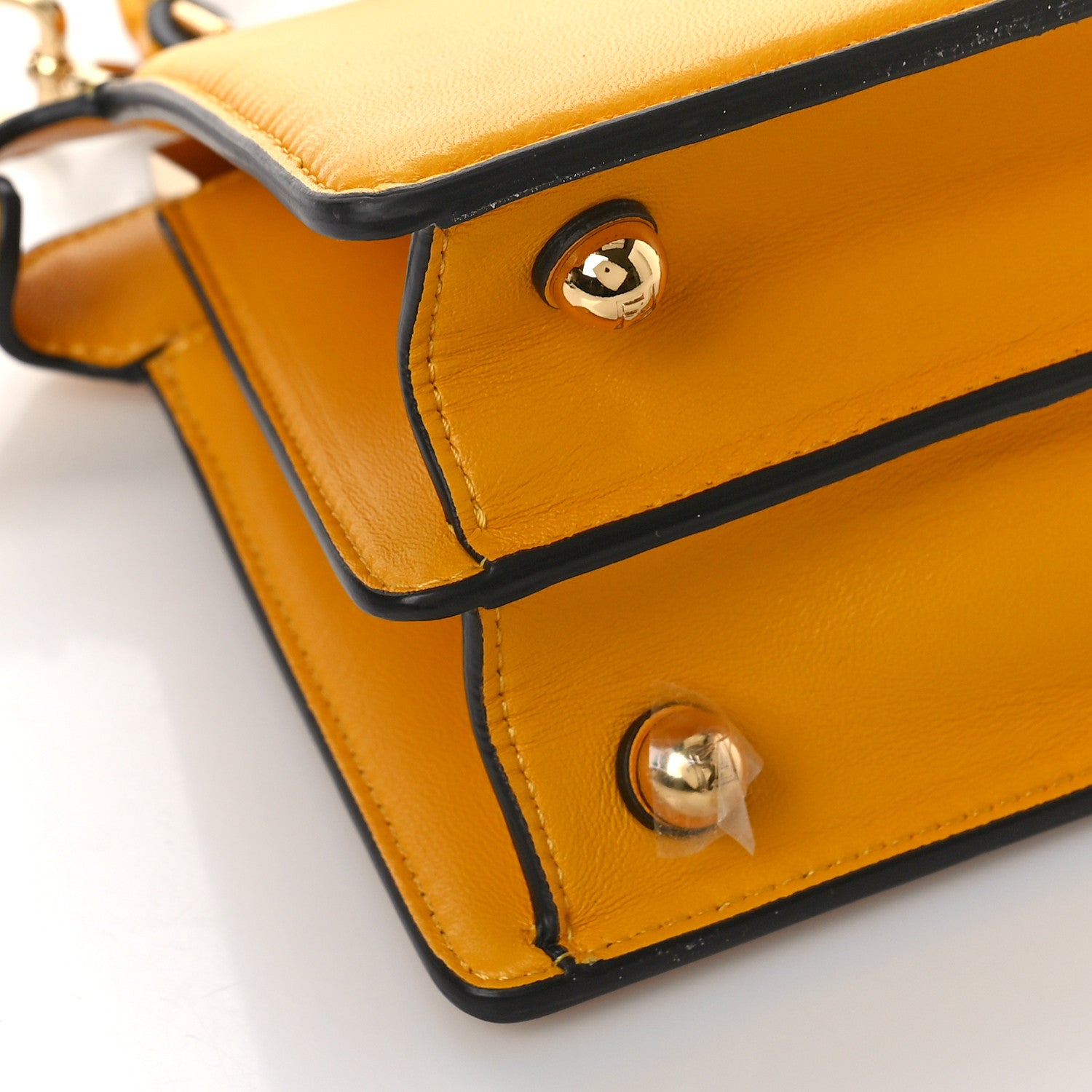 Fendi Shiny Nappa Petite Peekaboo I SEE U Satchel Mimosa 7 of 8