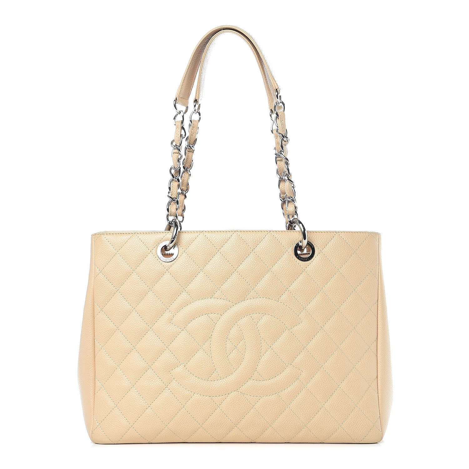Chanel Caviar Quilted Grand Shopping Tote GST Beige Clair 1 of 23