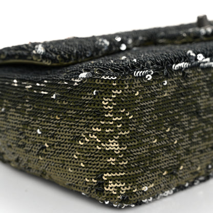 Chanel Sequin Coco Cuba Medium Single Flap Khaki 9 of 10