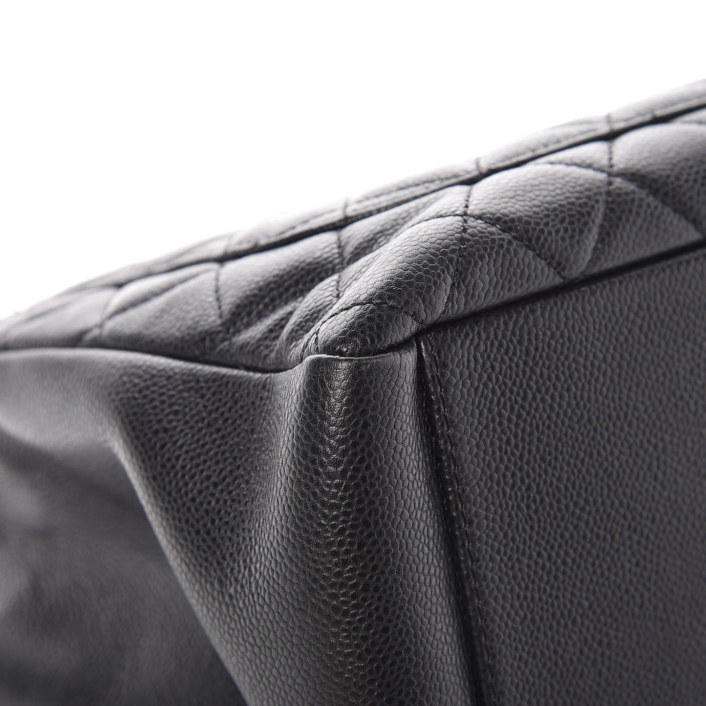 Caviar Quilted Grand Shopping Tote GST Black