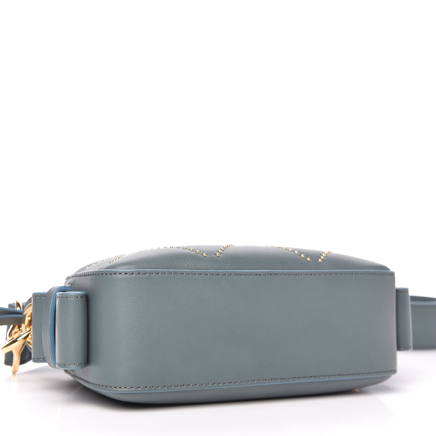 Smooth Calfskin Little Horses Embroidered Shoulder Bag Cloudy Blue