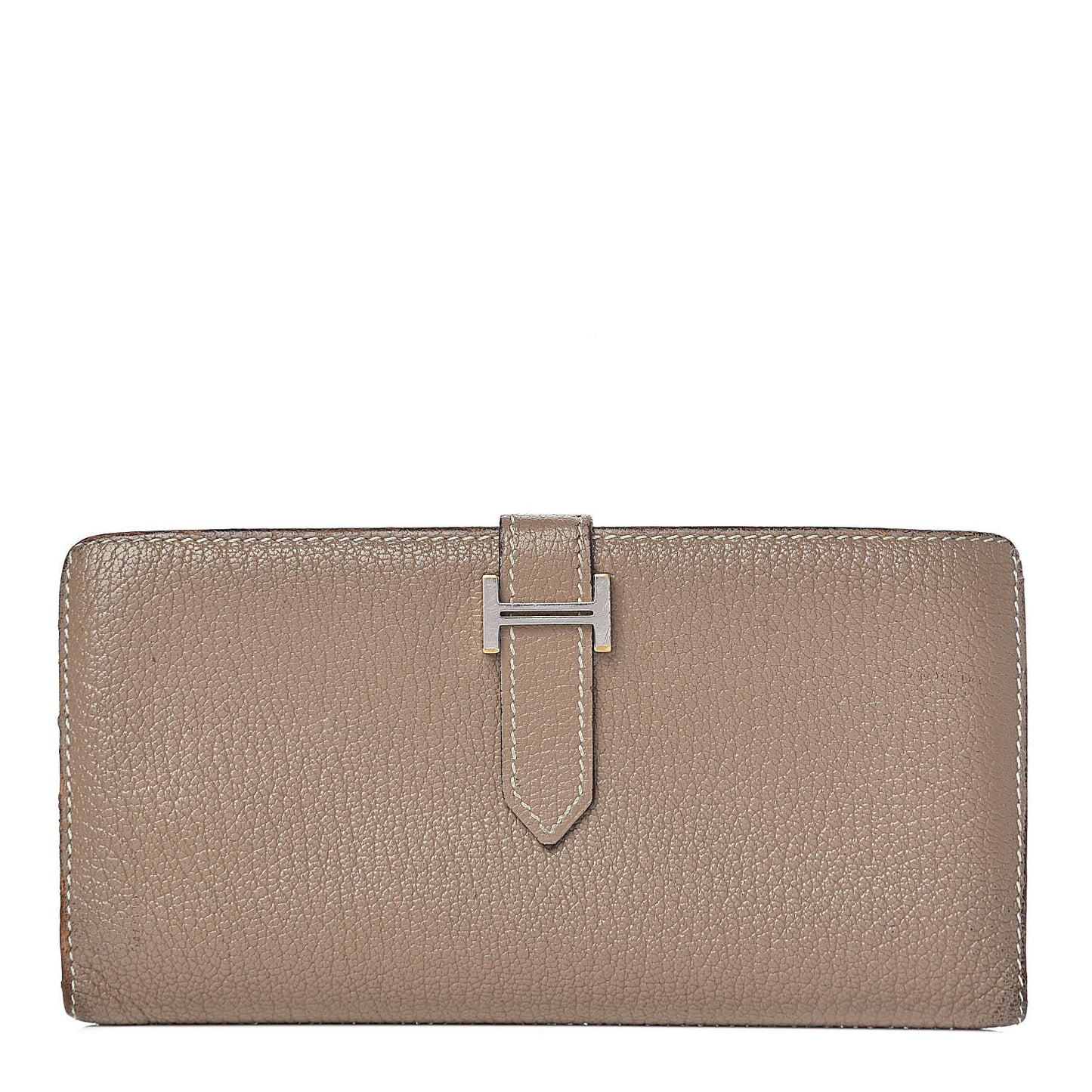 Chevre Mysore Bearn Gusset Wallet Etoupe