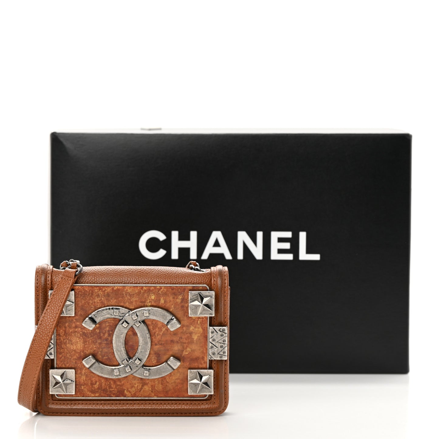 Caviar Mini Dallas Boy Brick Flap Brown