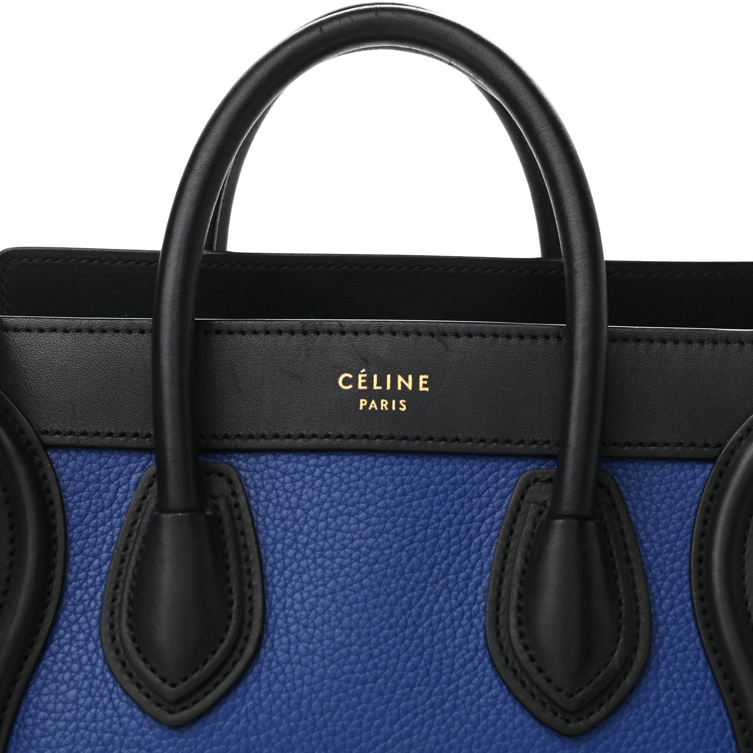 Celine Smooth Drummed Calfskin Nano Tri-Color Luggage Indigo 7 of 9