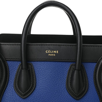 Celine Smooth Drummed Calfskin Nano Tri-Color Luggage Indigo 7 of 9