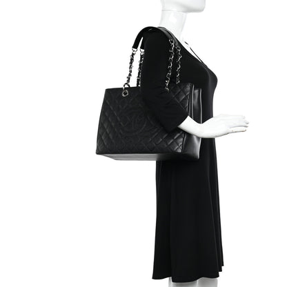 Chanel Caviar Quilted Grand Shopping Tote GST Black 2 of 9