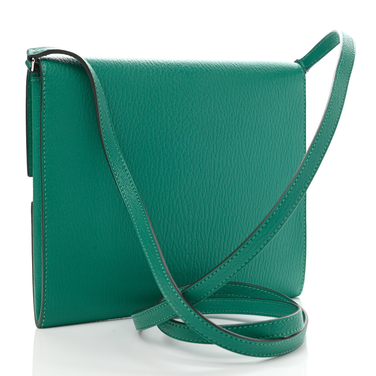 Hermes Chevre Mysore Cinhetic To Go Wallet Vert Verone 2 of 11