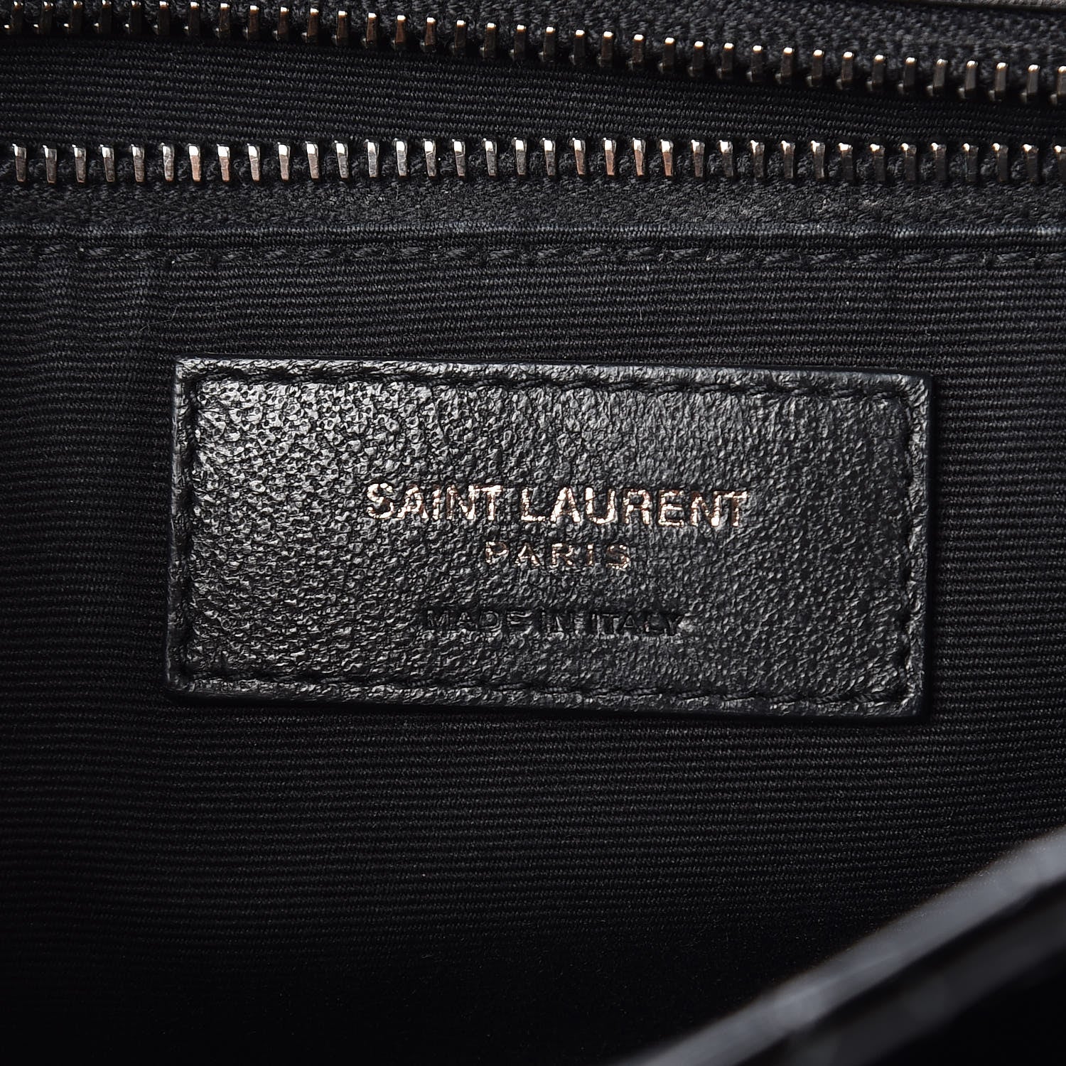 Saint Laurent Patent Crocodile Embossed Lambskin Monogram Medium Niki Chain Satchel Black 7 of 18