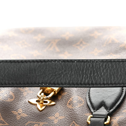 Louis Vuitton Monogram Flower Zipped Tote MM Black 18 of 22