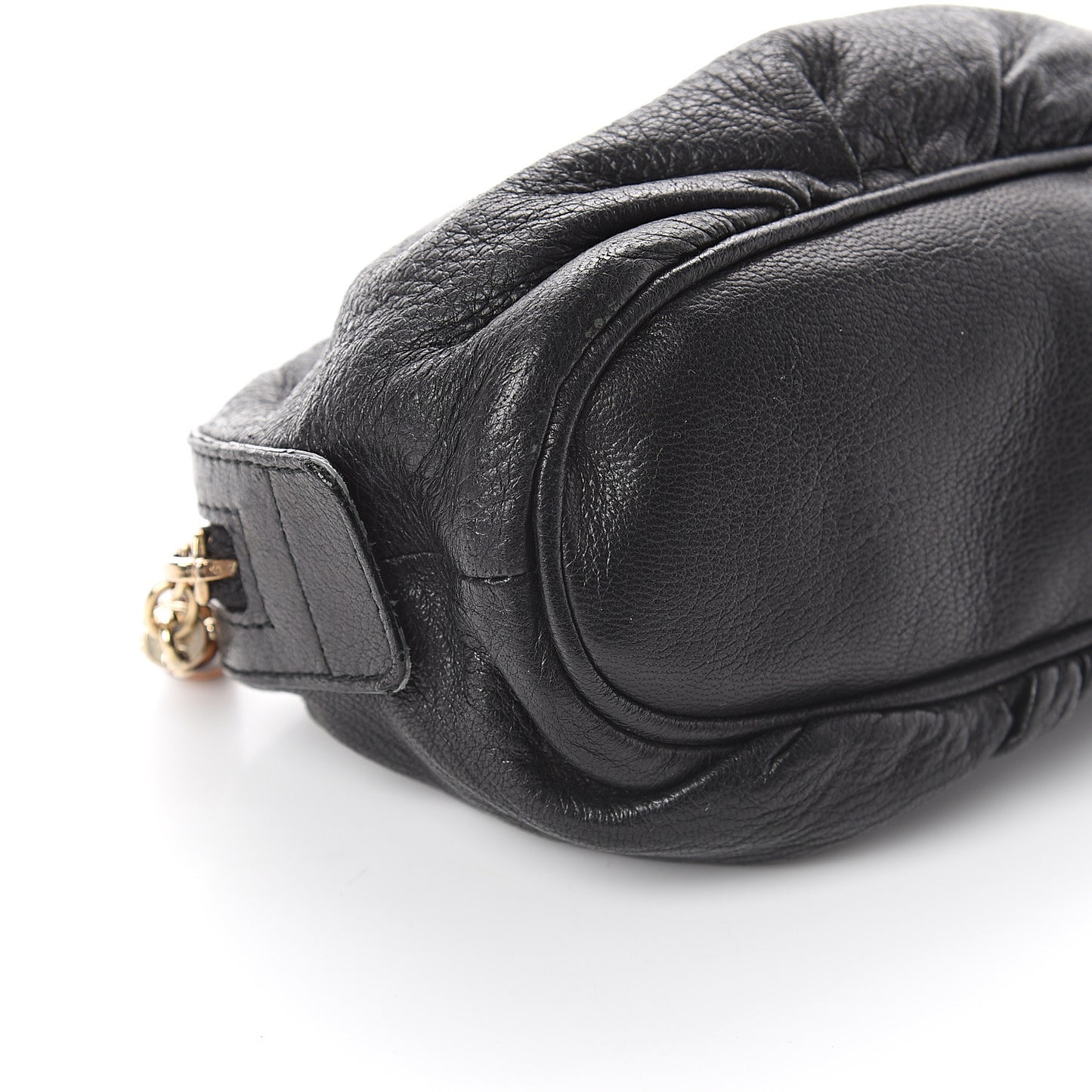 Deerskin Medium Bamboo Cosmetic Case Black