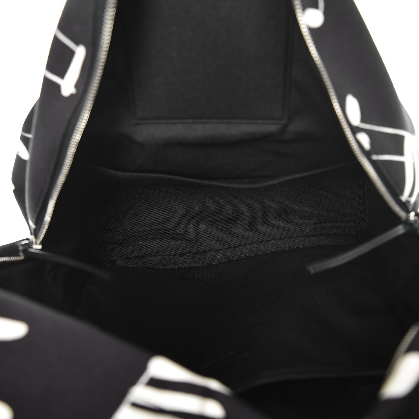 Nylon Twill Musical Notes City Backpack Black