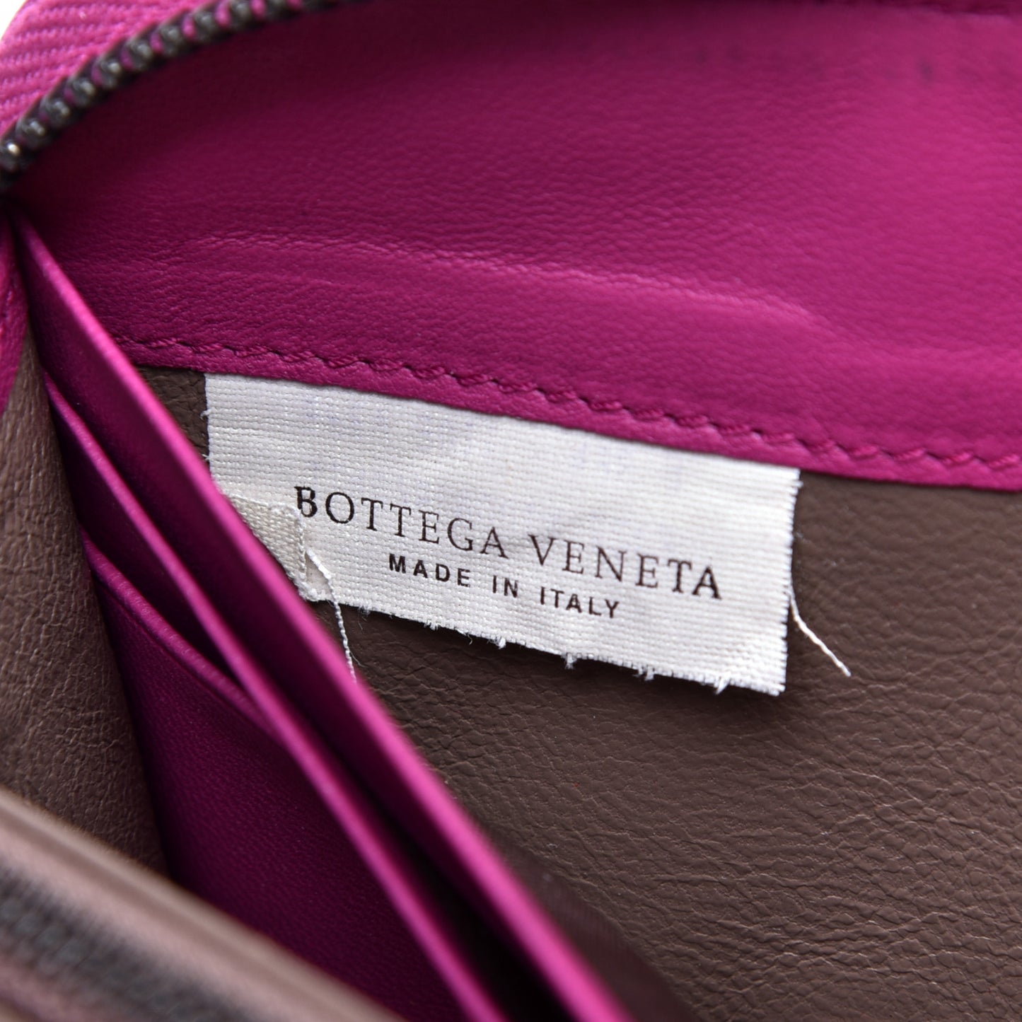 Nappa Intrecciato Zip Around Wallet Ametista