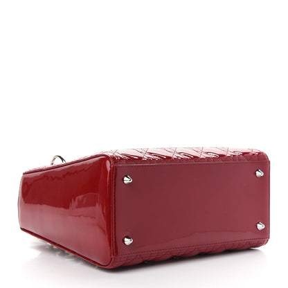 Christian Dior Patent Cannage Medium Lady Dior Red 4 of 9