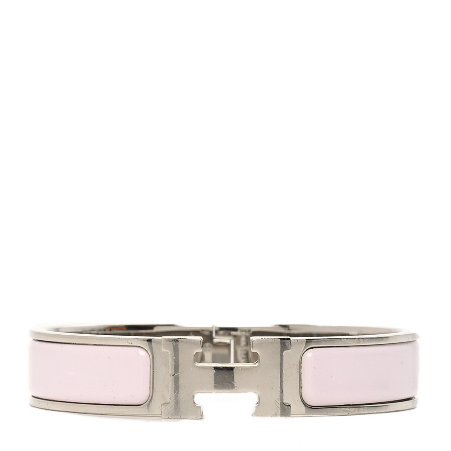 Hermes Enamel Narrow Clic Clac H Bracelet PM Rose Nymph 1 of 5