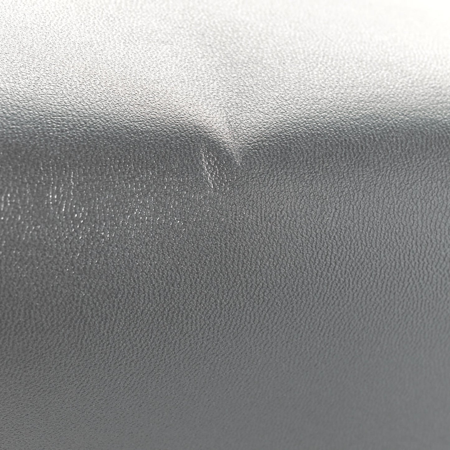 Metallic Vegan Leather Medium Shopping Bag Silver