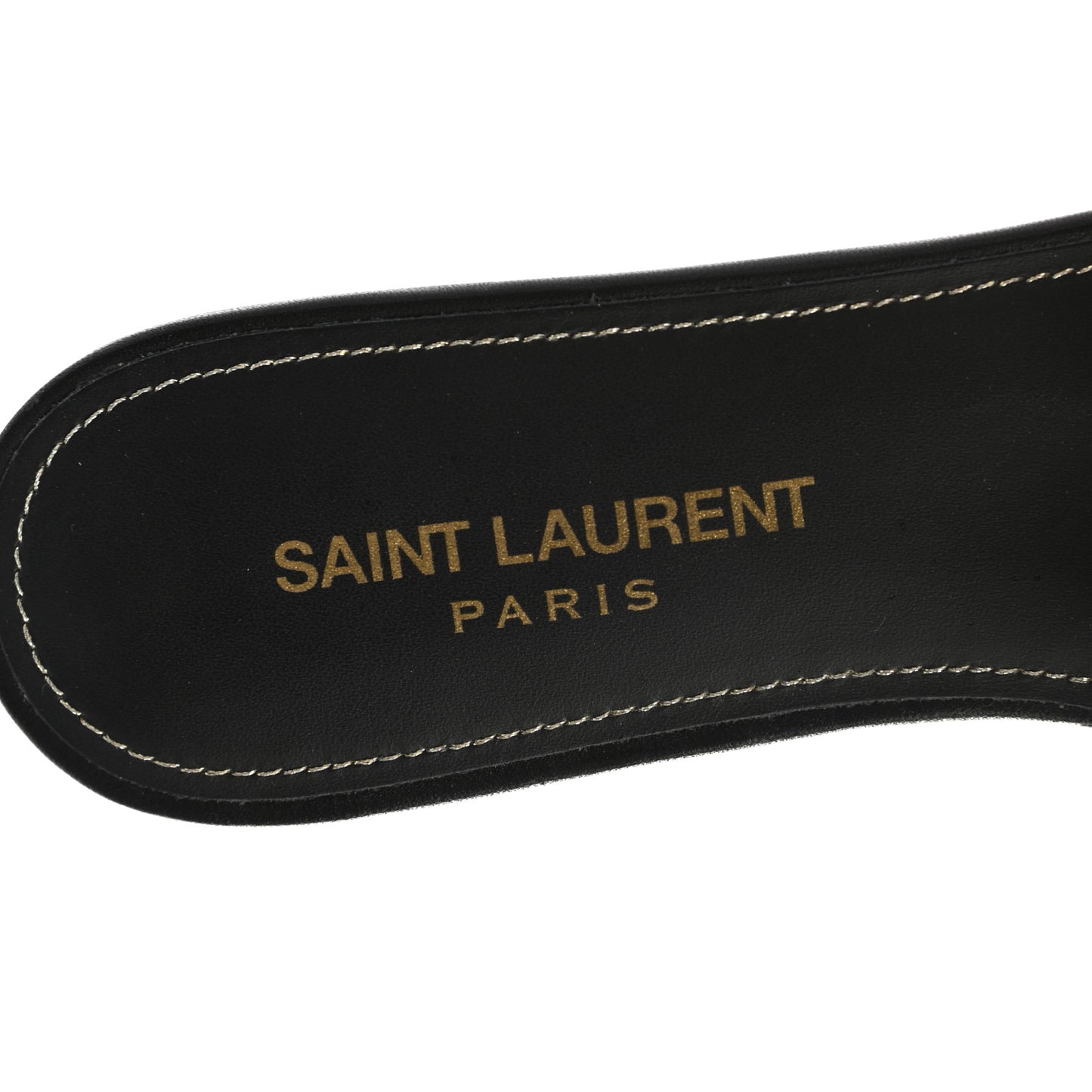 Calfskin Nu Pied 05 Slide Sandals 38.5 Black