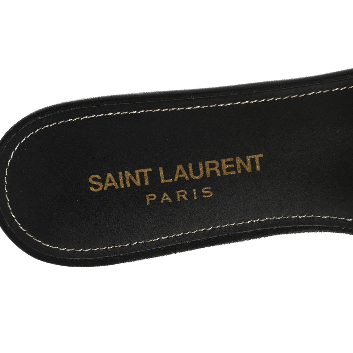 Saint Laurent Calfskin Nu Pied 05 Slide Sandals 38.5 Black 7 of 9