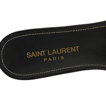 Saint Laurent Calfskin Nu Pied 05 Slide Sandals 38.5 Black 7 of 9