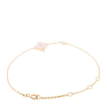 Louis Vuitton 18K Pink Gold Diamond Mother of Pearl Color Blossom BB Star Bracelet 2 of 4