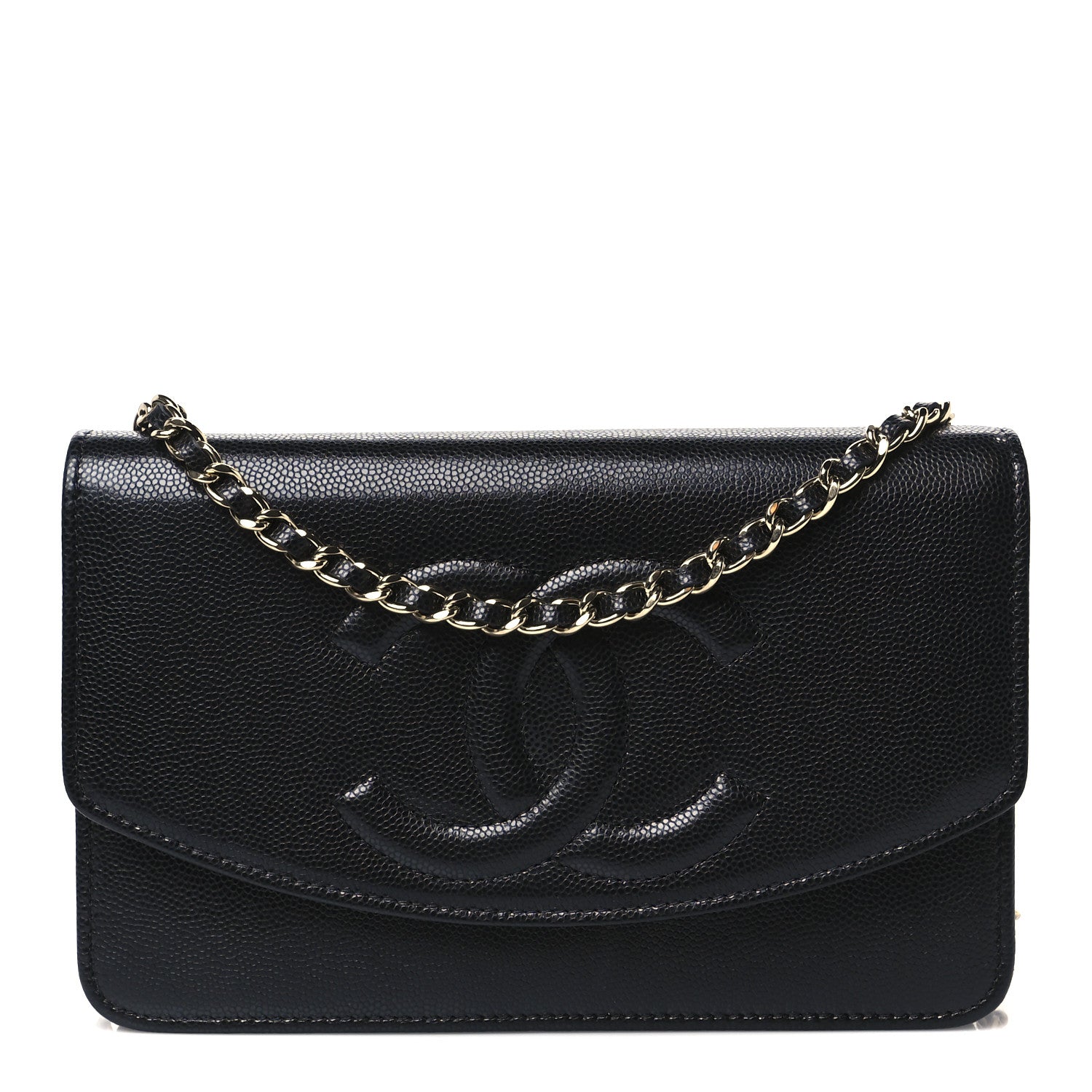 Chanel Caviar Timeless CC Wallet on Chain WOC Black 1 of 12