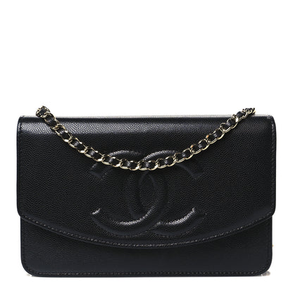 Chanel Caviar Timeless CC Wallet on Chain WOC Black 1 of 12