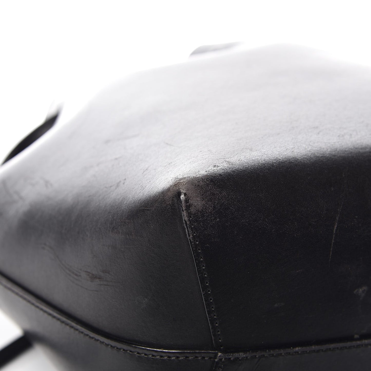Calfskin Mini Bucket Bag Black Argento