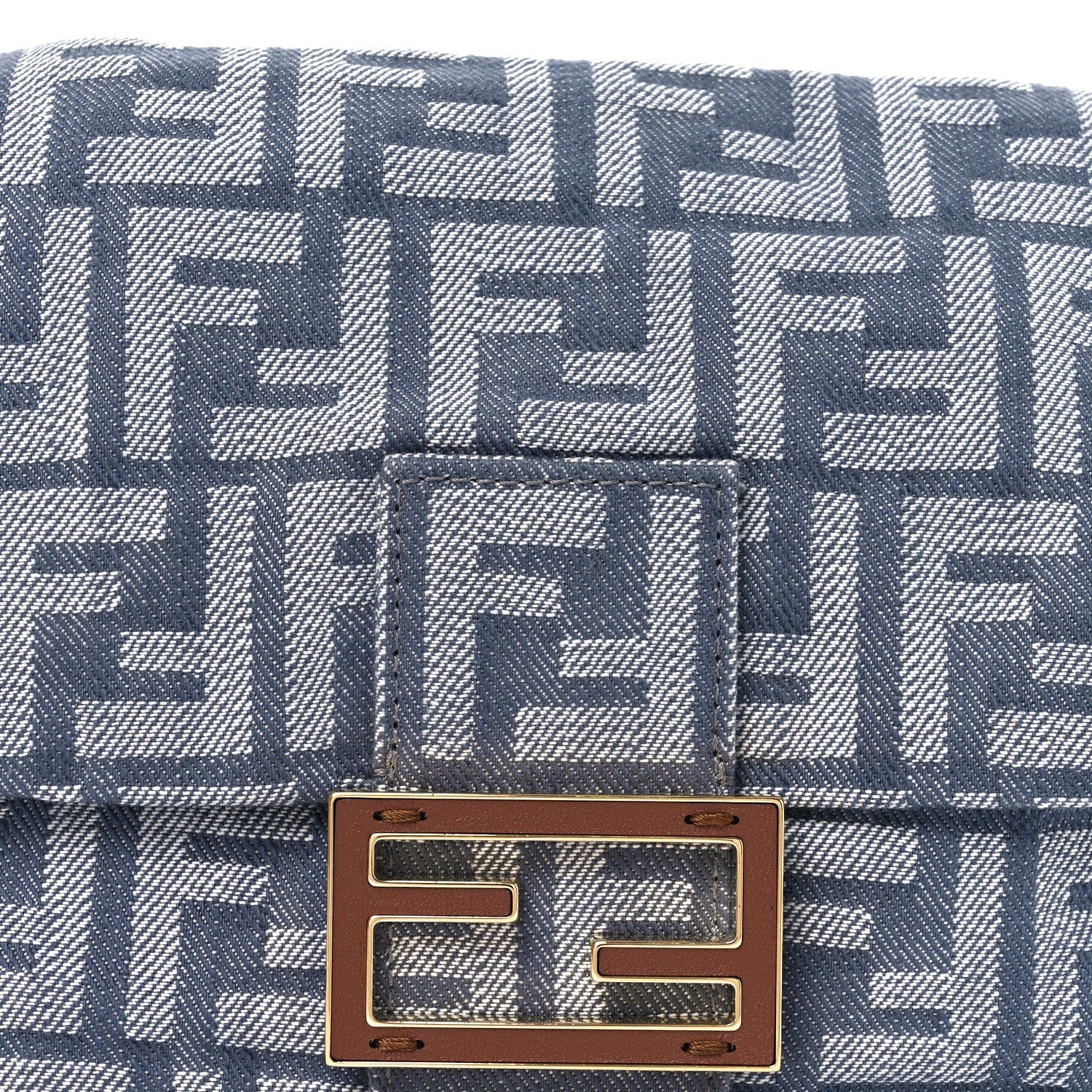Fendi Denim Small Mamma Baguette Blue 8 of 11