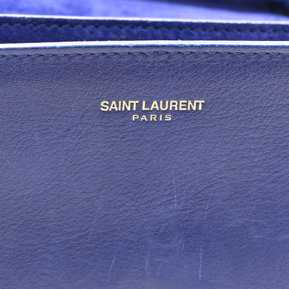 Saint Laurent Calfskin Small Classic Y Satchel Blue 7 of 16