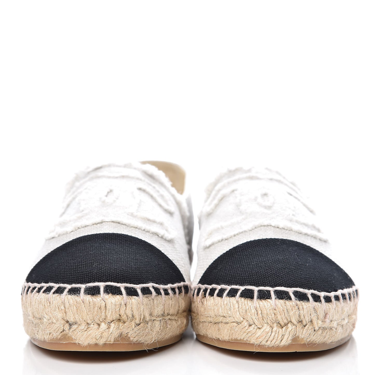 Linen CC Espadrilles 39 White Black