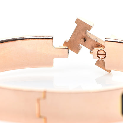 Hermes Enamel Narrow Clic Clac H Bracelet GM Black 3 of 4
