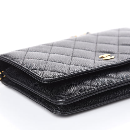 Chanel Caviar Quilted Wallet On Chain WOC Black 10 of 12