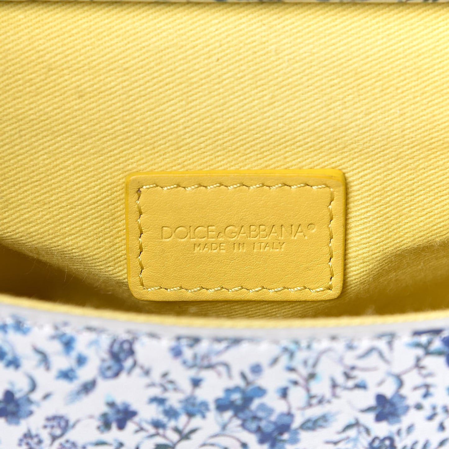 Dauphine Floral Print Micro Miss Sicily Satchel Blue White