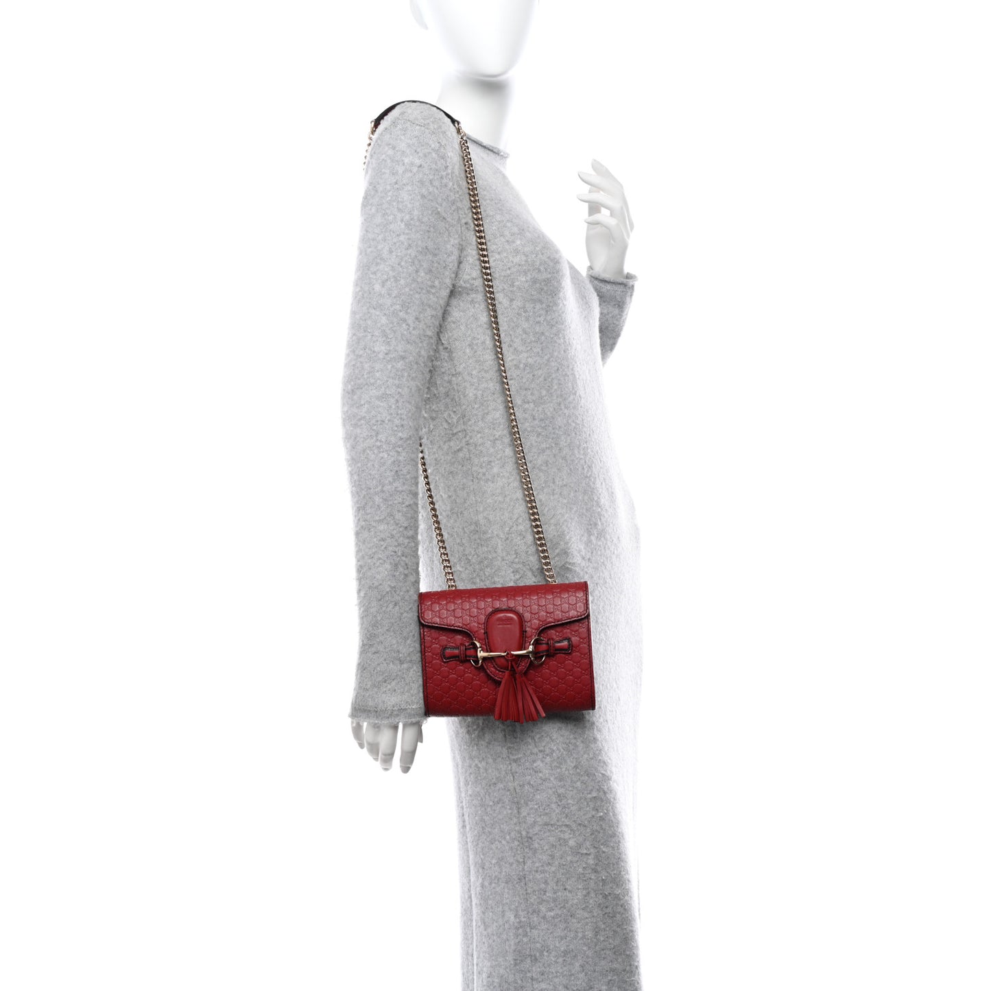 Soft Microssima Mini Emily Chain Shoulder Bag Rosso