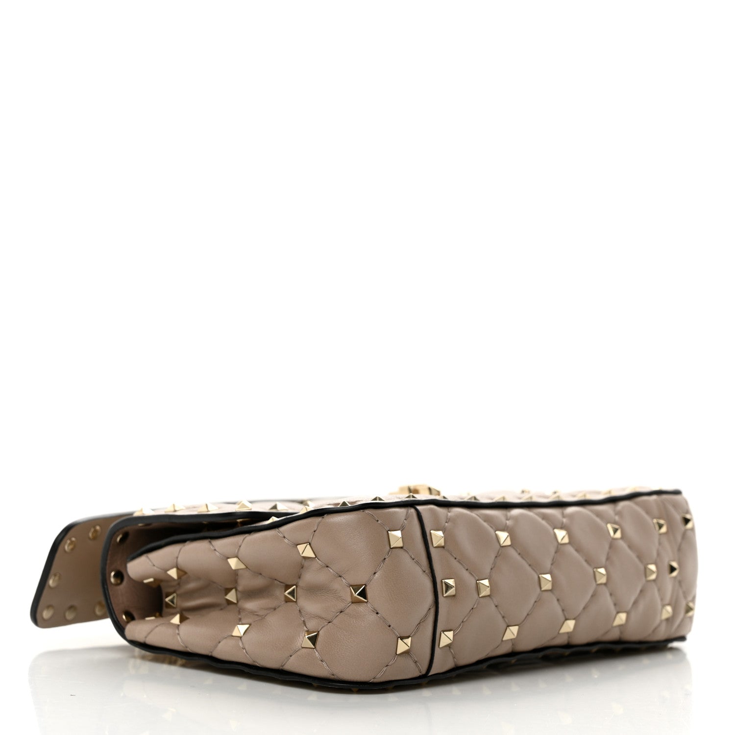 Valentino Garavani Lambskin Small Rockstud Spike Shoulder Bag Poudre 4 of 10