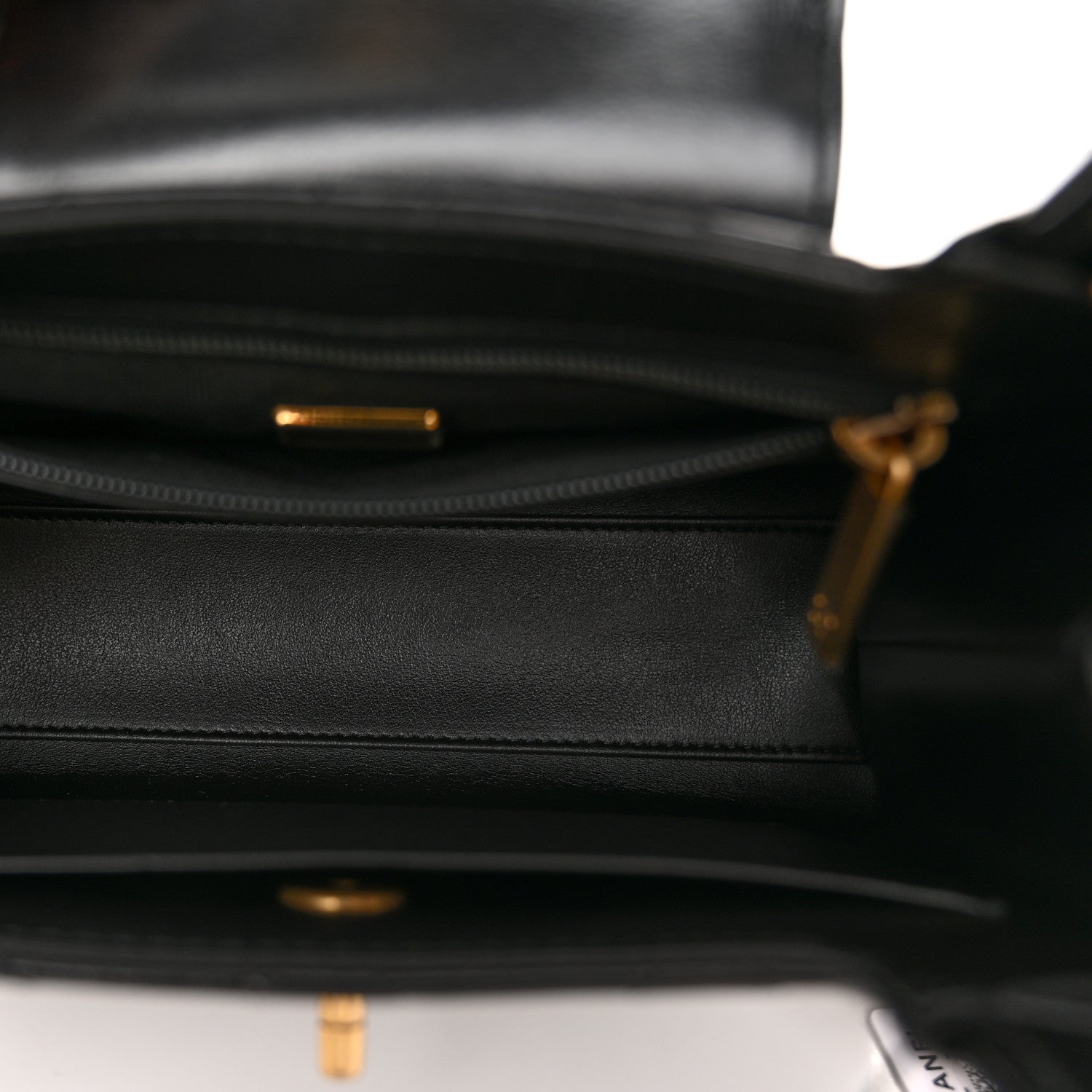 Chanel Shiny Aged Calfskin Quilted Nano Kelly Shopper Black 5 of 11