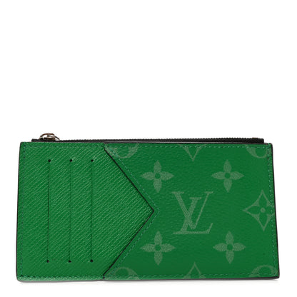 Louis Vuitton Taigarama Coin Card Holder Cactus Green 1 of 7