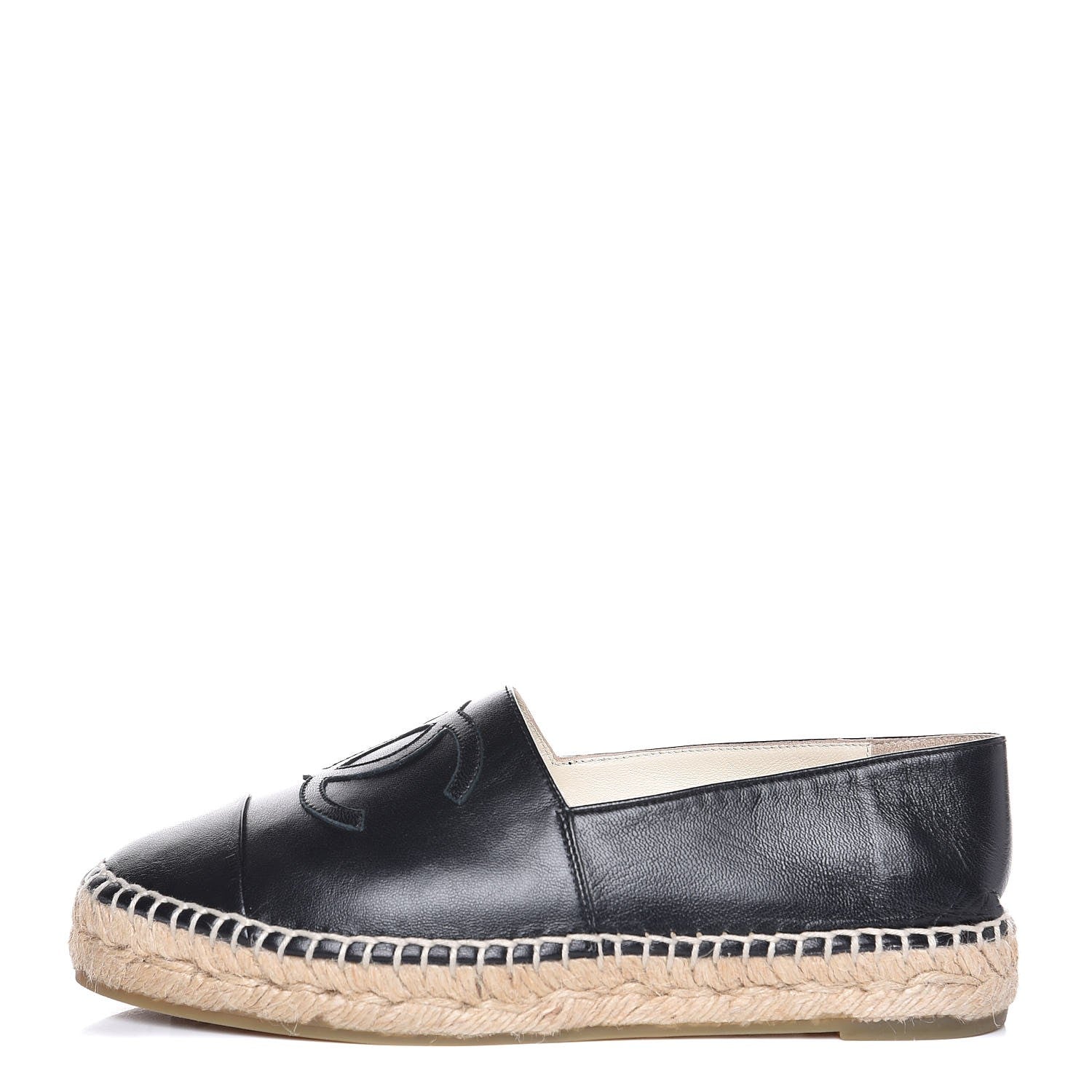 Chanel Lambskin CC Espadrilles 35 Black 1 of 10
