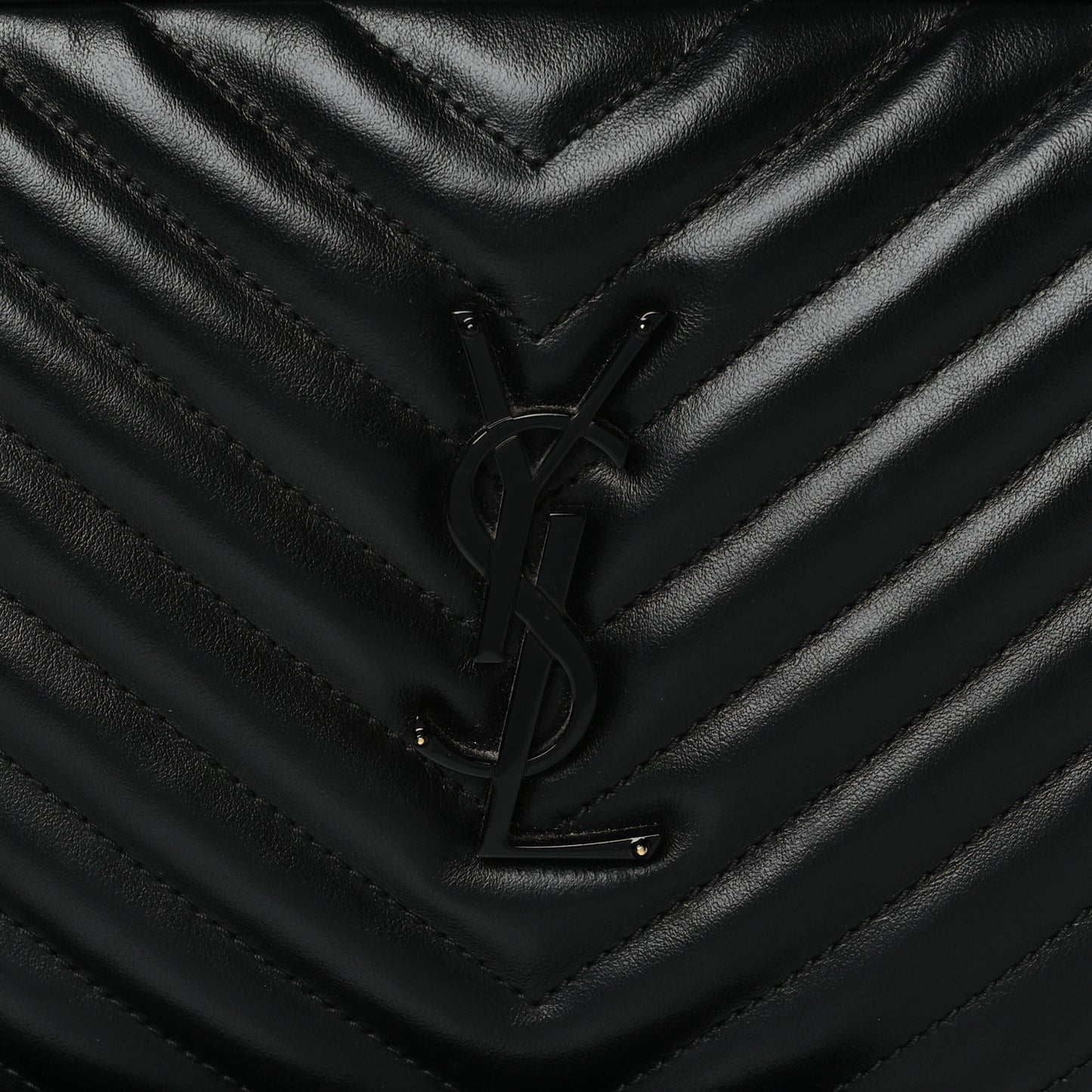 Calfskin Matelasse Monogram Lou Camera Bag Black