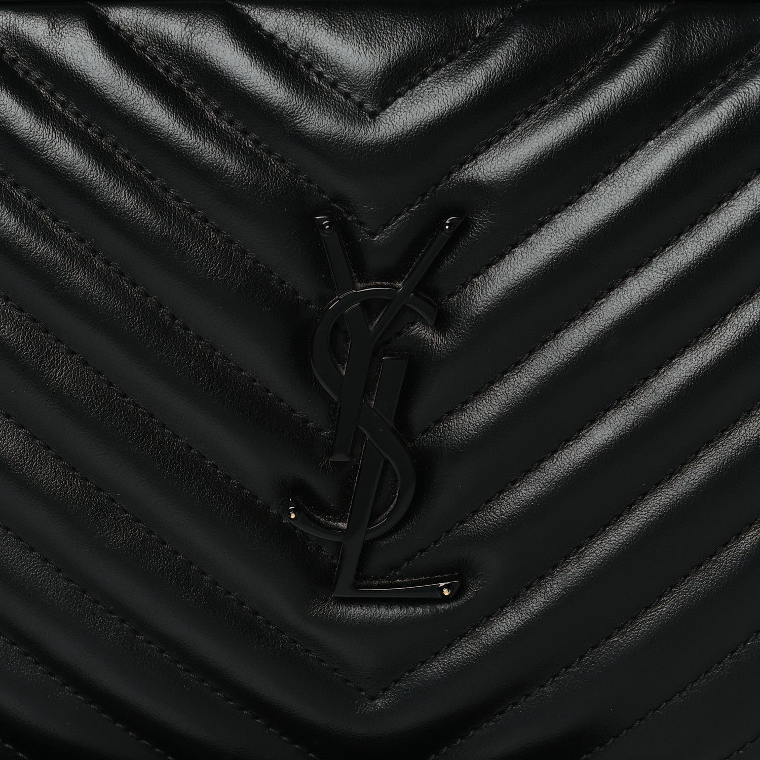 Saint Laurent Calfskin Matelasse Monogram Lou Camera Bag Black 8 of 10