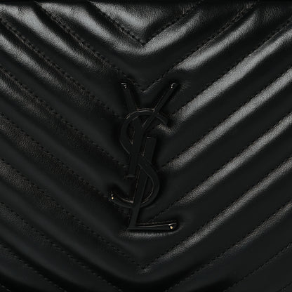 Saint Laurent Calfskin Matelasse Monogram Lou Camera Bag Black 8 of 10