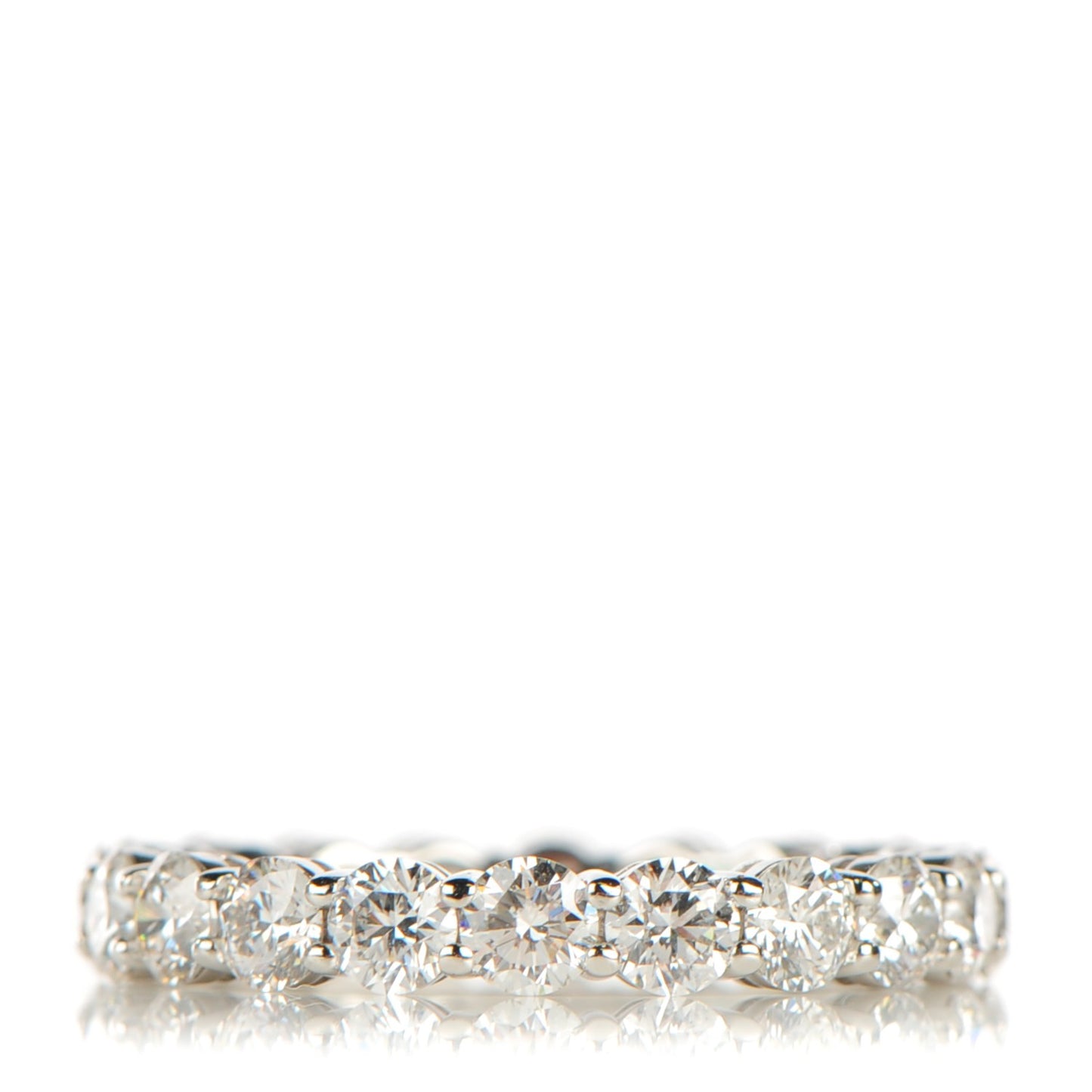 Platinum Diamond Shared Setting Band Ring 8.25