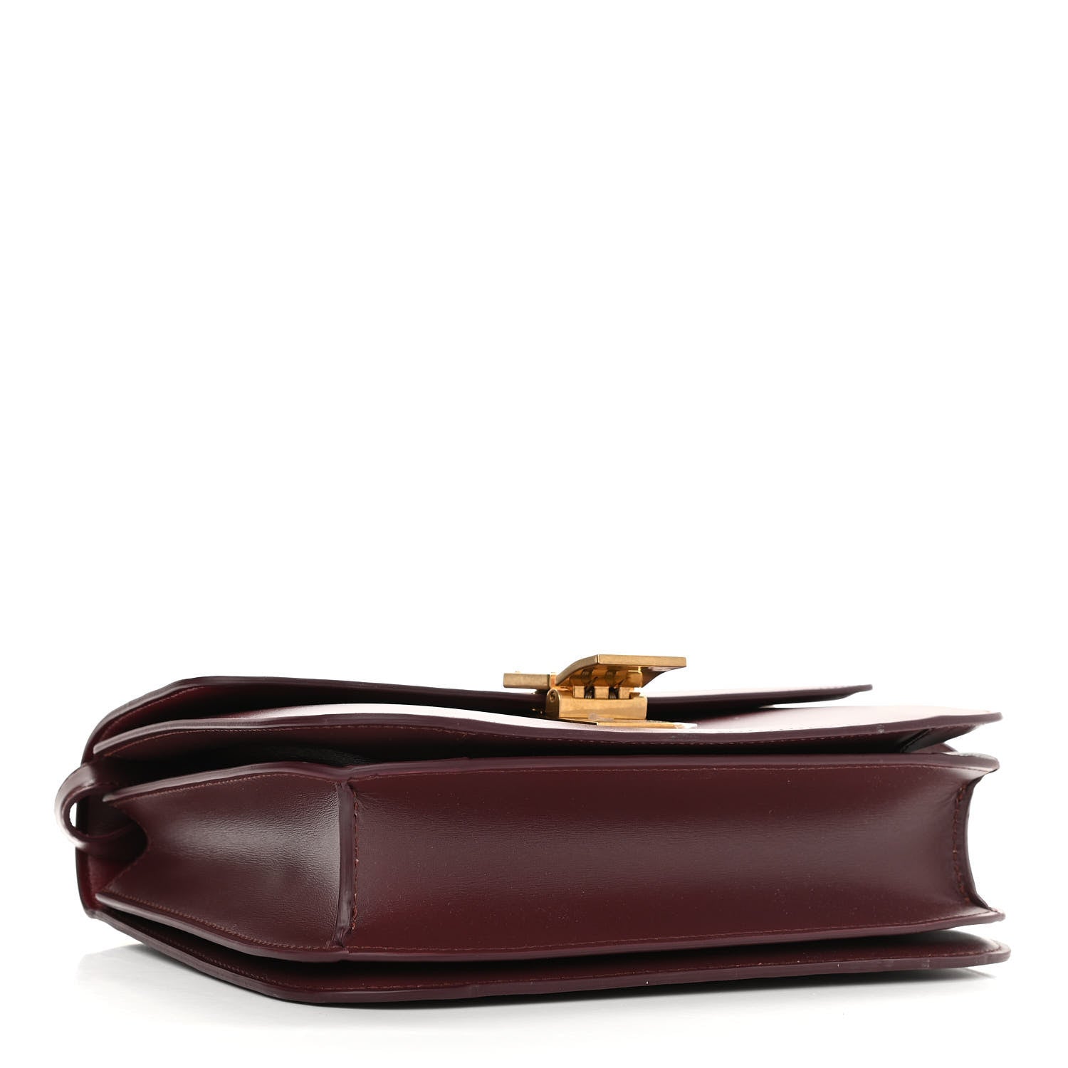 Celine Box Calfskin Medium Classic Box Flap Bag Burgundy 4 of 12